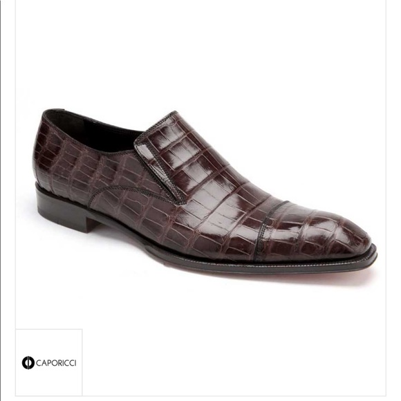 CAPORICCI 943 alligator loafer color T-Moro - Picture 2 of 3